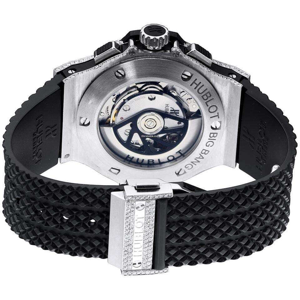 Hublot Big Bang Automatic Men's Watch Steel Case With Rubber Strap Authentic Luxury Timepiece