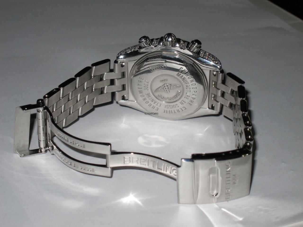 Breitling Chronomat Evolution Automatic Men's Watch With Steel Case and Strap Authentic Luxury Timepiece