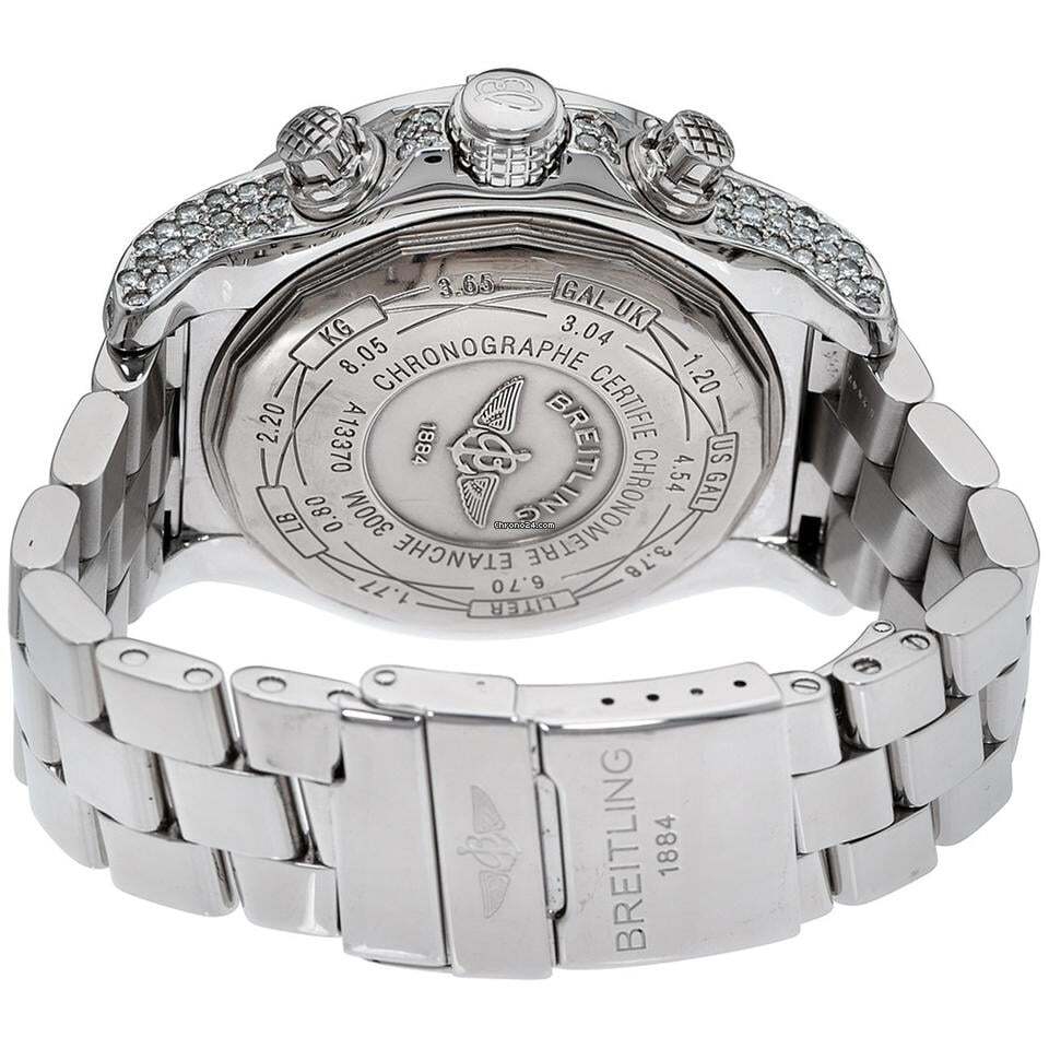 Breitling Super Avenger Automatic Men's Watch With Steel Case and Strap Authentic Luxury Timepiece