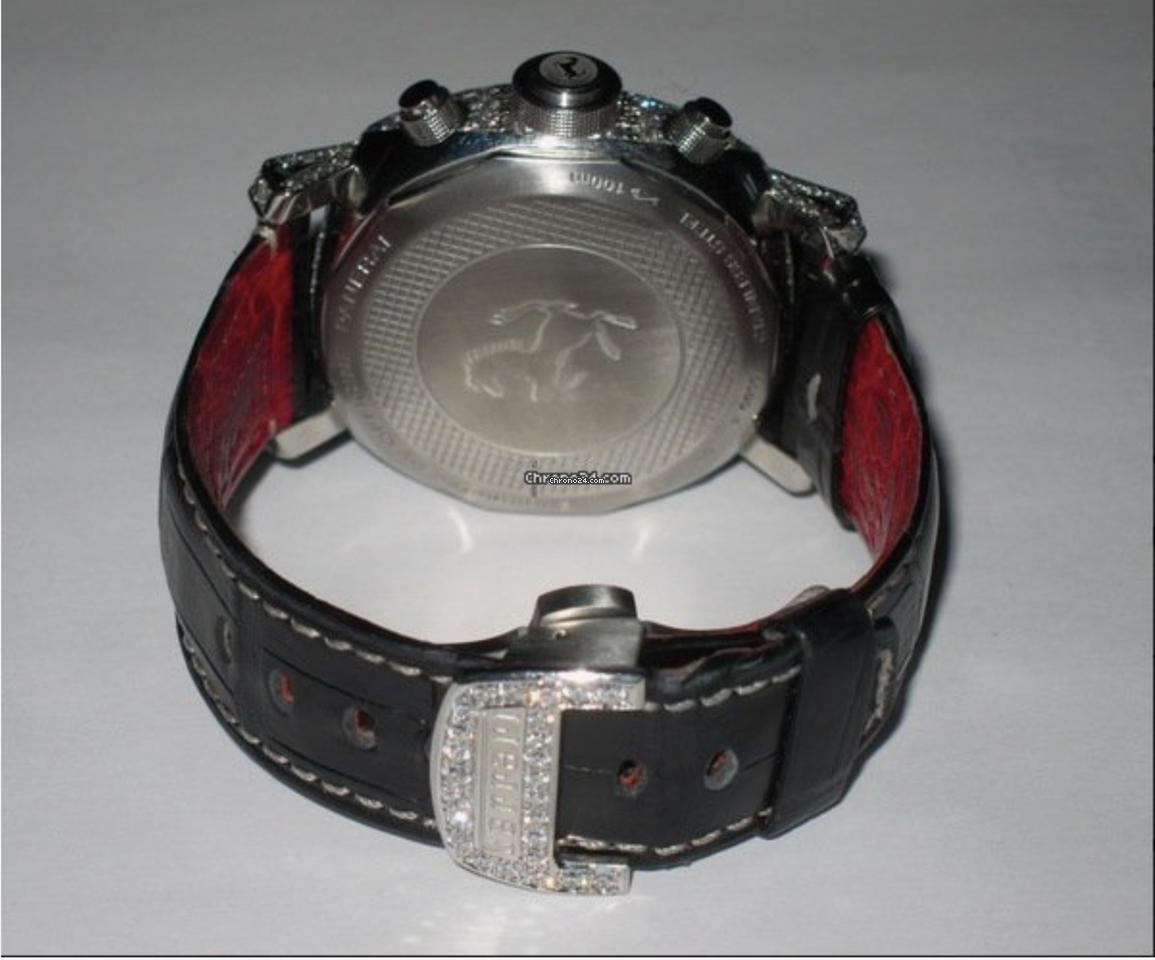 Panerai Ferrari Automatic Men's Watch Steel Case With Leather Strap Authentic Luxury Timepiece