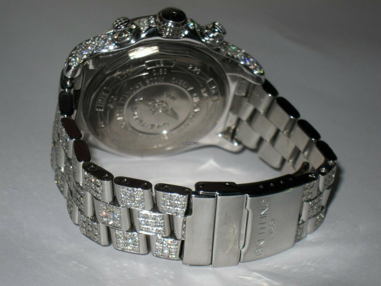 Breitling Super Avenger Automatic Men's Watch With Steel Case and Strap Authentic Luxury Timepiece