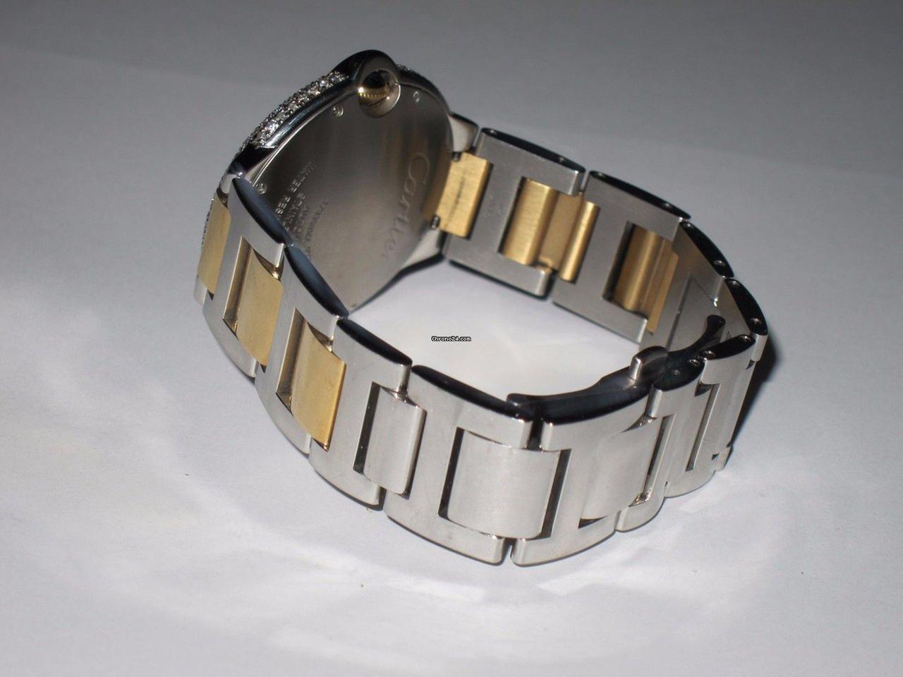 Cartier Ballon Bleu 42mm Automatic Men's Watch Gold/Steel Case With Gold/Steel Strap Authentic Luxury Timepiece