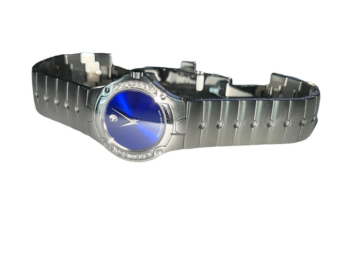 Movado Sports Edition Quartz Women's Watch With Steel Case and Strap Authentic Luxury Timepiece