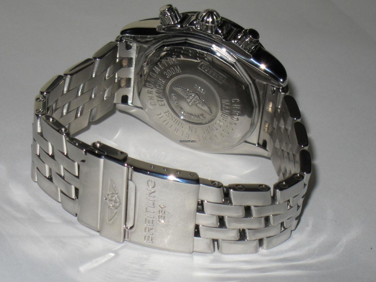 Breitling Chronomat Evolution Automatic Men's Watch With Steel Case and Strap Authentic Luxury Timepiece