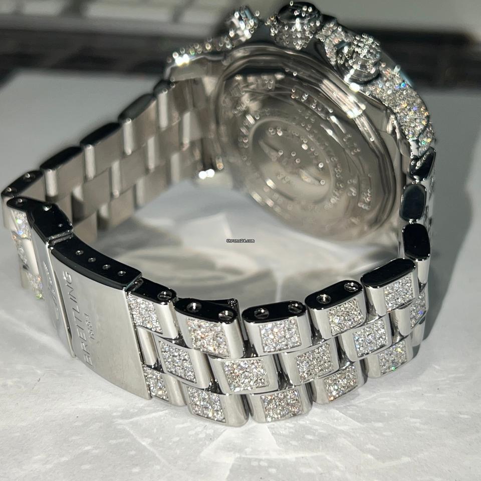 Breitling Super Avenger Automatic Men's Watch With Steel Case and Strap Authentic Luxury Timepiece