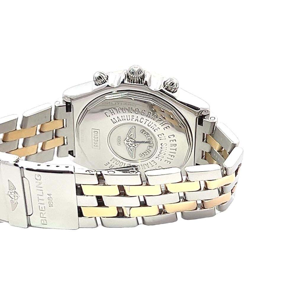 Breitling Windrider Automatic Unisex Watch Steel Case With Gold/Steel Strap Authentic Luxury Timepiece