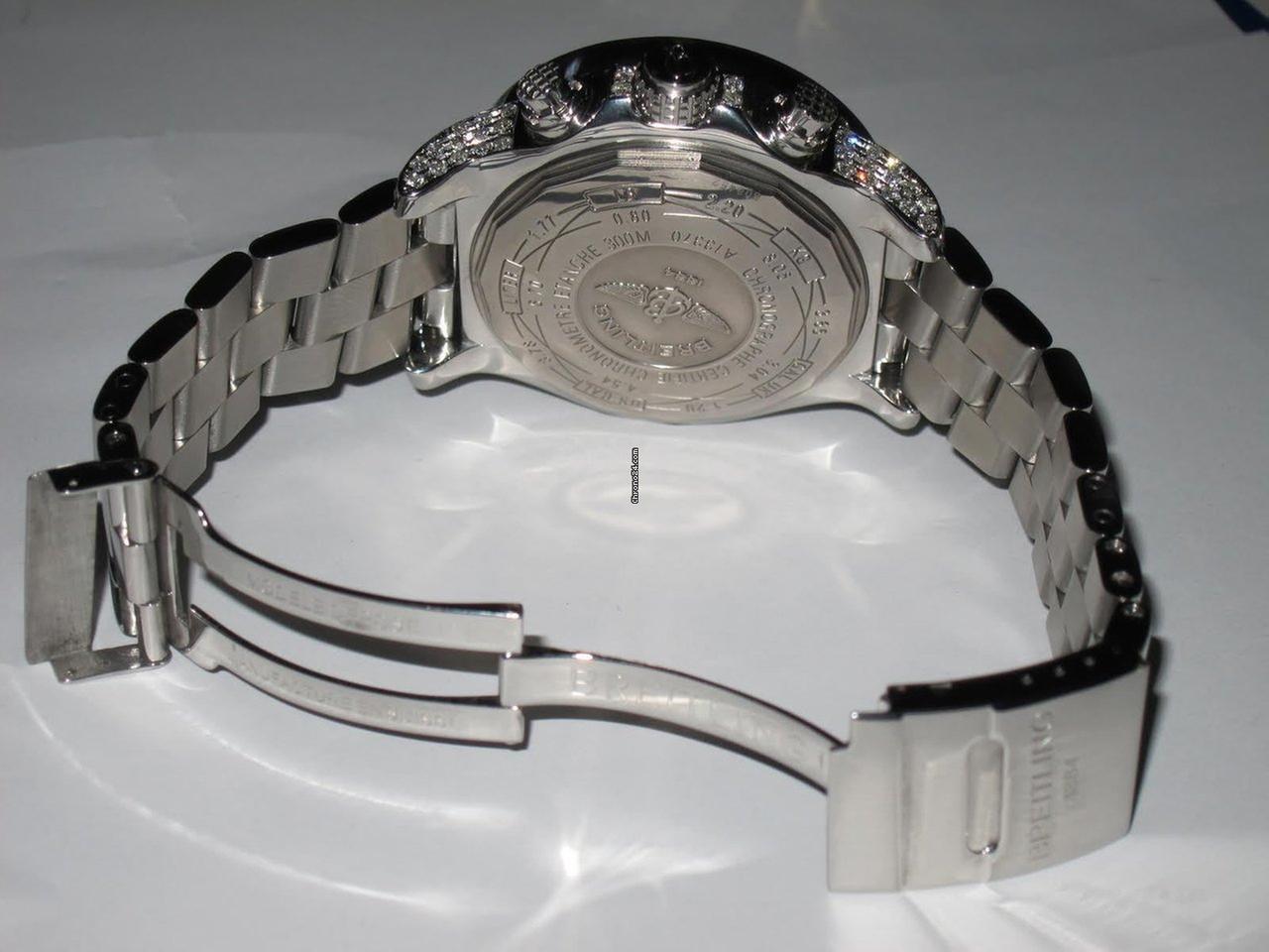 Breitling Super Avenger Automatic Men's Watch With Steel Case and Strap Authentic Luxury Timepiece