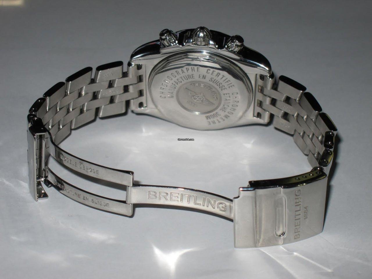 Breitling Chronomat Evolution Automatic Men's Watch With Steel Case and Strap Authentic Luxury Timepiece