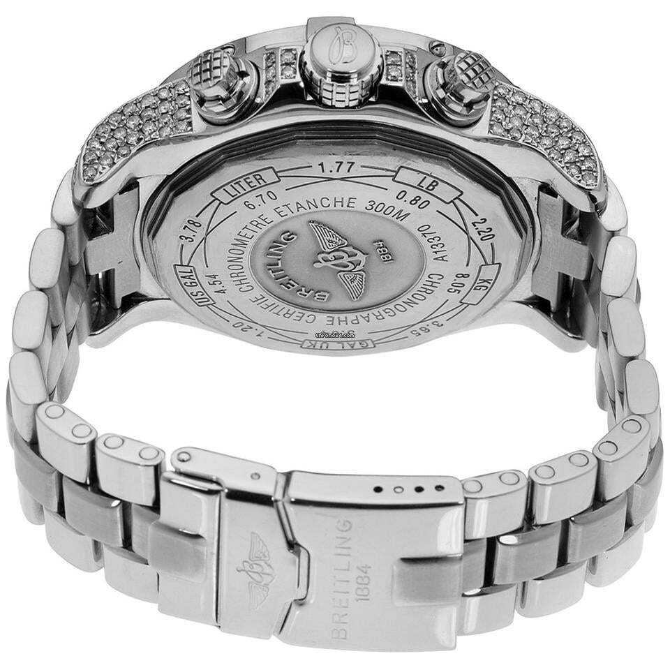 Breitling Super Avenger Automatic Men's Watch With Steel Case and Strap Authentic Luxury Timepiece