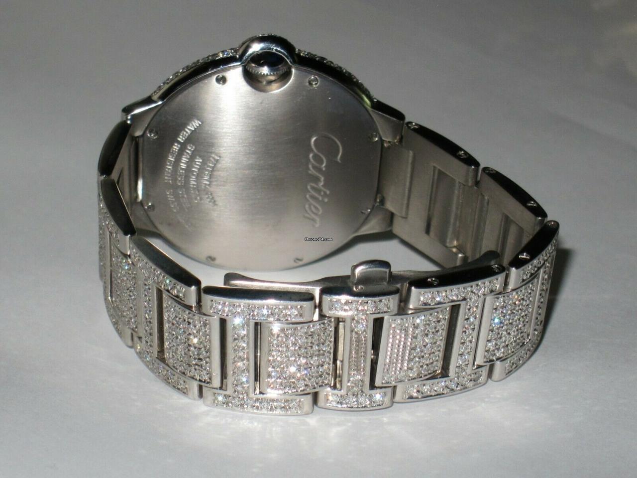 Cartier Ballon Bleu 42mm Automatic Men's Watch With Steel Case and Strap Authentic Luxury Timepiece