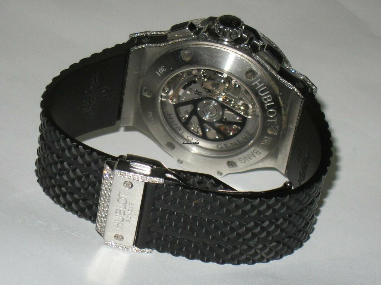 Hublot Big Bang Automatic Men's Watch Steel Case With Rubber Strap Authentic Luxury Timepiece