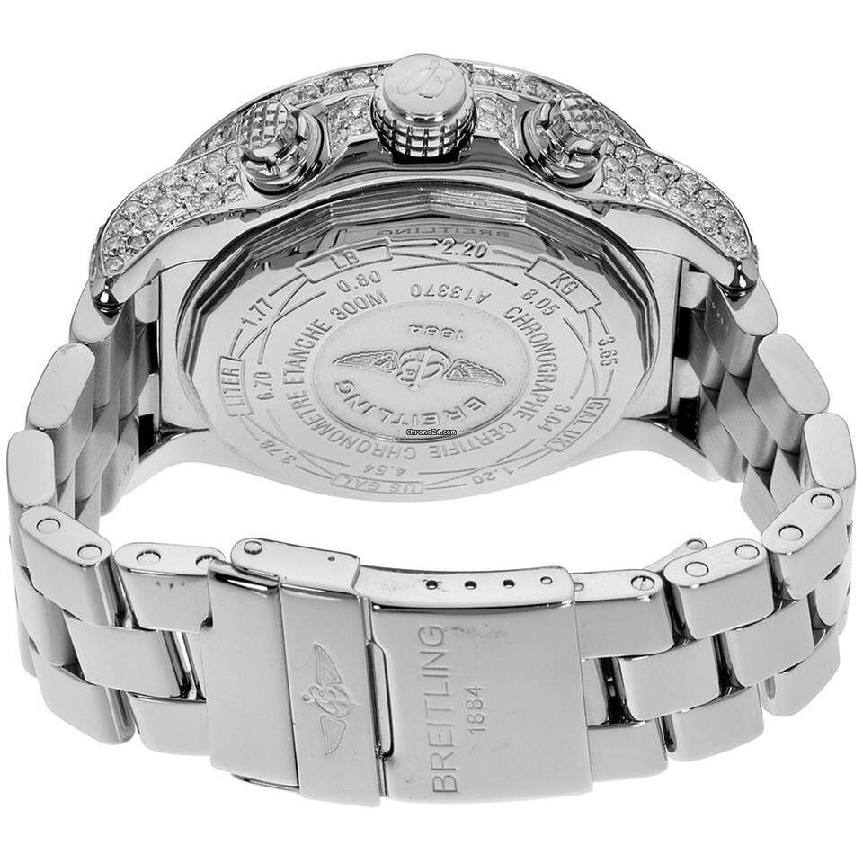 Breitling Super Avenger Automatic Men's Watch With Steel Case and Strap Authentic Luxury Timepiece