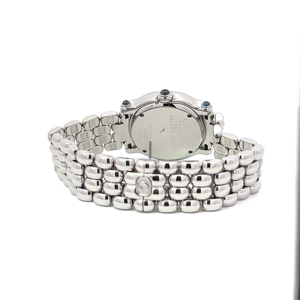 Chopard Happy Sport Quartz Women's Watch With Steel Case and Strap Authentic Luxury Timepiece