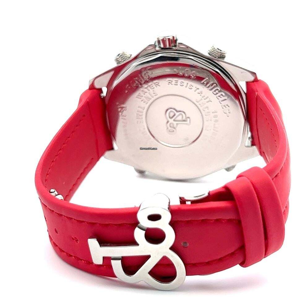 Jacob & Co. Five Time Zone Quartz Men's Watch Steel Case With Leather Strap Authentic Luxury Timepiece