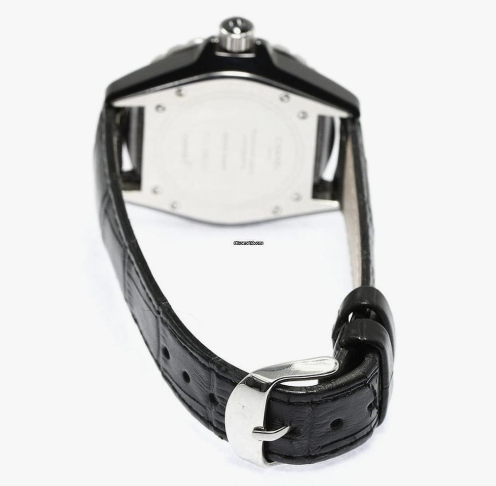 Chanel J12 Automatic Women's Watch Ceramic Case With Leather Strap Authentic Luxury Timepiece