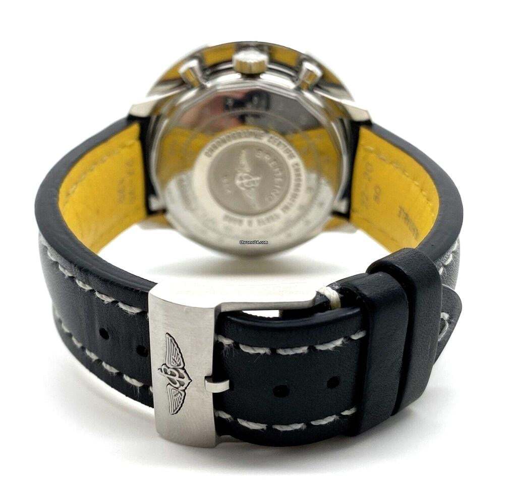 Breitling Navitimer Automatic Men's Watch Steel Case With Leather Strap Authentic Luxury Timepiece