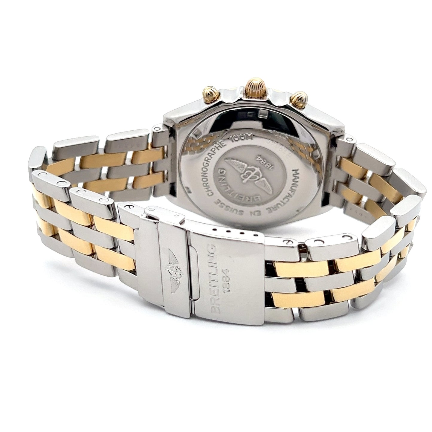 Men's Breitling Chronomat Automatic Steel Case With 18k Yellow Gold / Steel Strap Authentic Luxury Timepiece