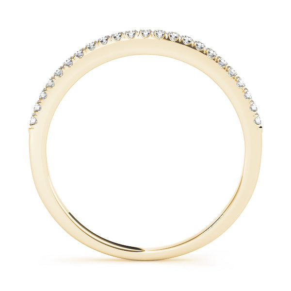 14K Yellow Gold Wedding Bands Prong Set With 0.13 TCW Diamond (Lab Grown VS-SI1, E/F/G)