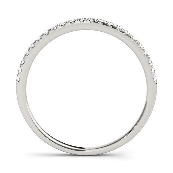 14K White Gold Wedding Band With 0.13 TCW Diamond (Lab Grown VS-SI1, E/F/G)
