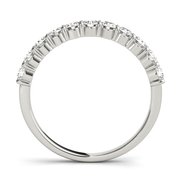14K White Gold Straight Diamond Wedding Band With 1.10 TCW Diamond (Lab Grown VS-SI1, E/F/G)
