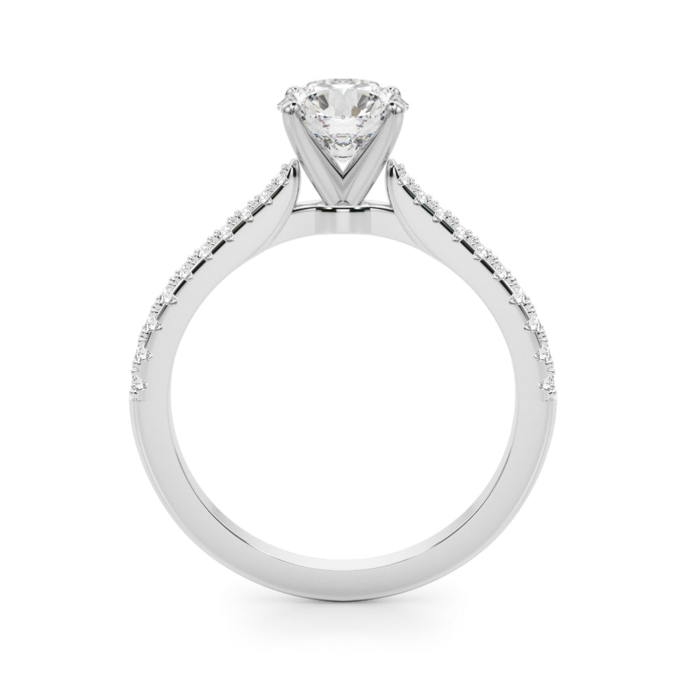 14K White Gold Remount Ring With 0.21 TCW Diamond (Lab Grown VS-SI1, E/F/G)