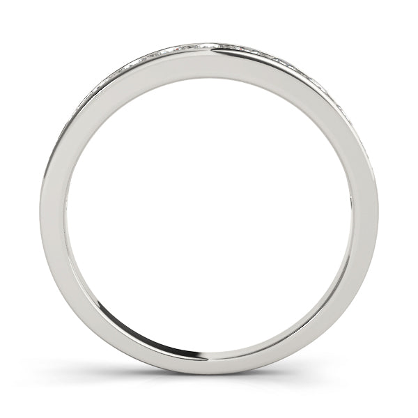 14K White Gold Wedding Bands Channel Set With 0.33 TCW Diamond (Lab Grown VS-SI1, E/F/G)