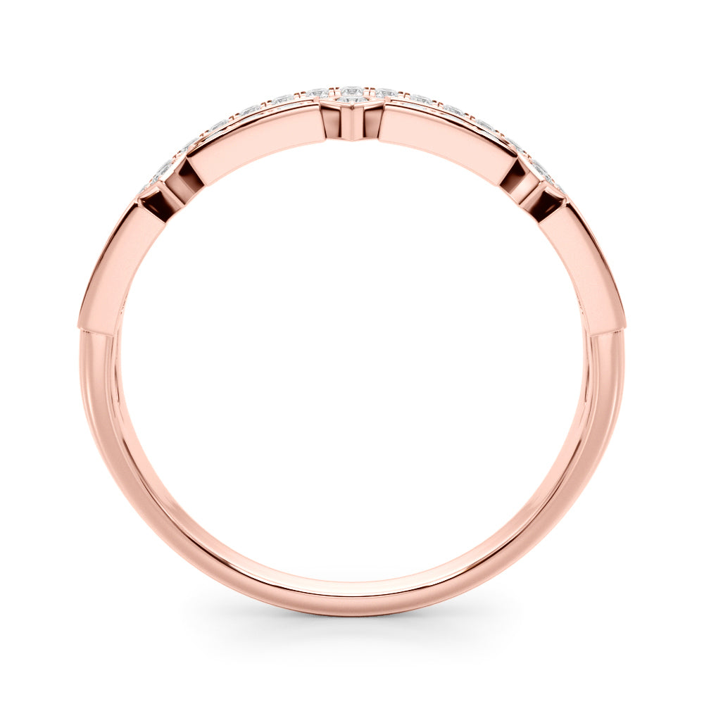14K Rose Gold Lab Grown Diamond Fashion Band With 0.18 TCW Diamond (Lab Grown VS-SI1, E/F/G)