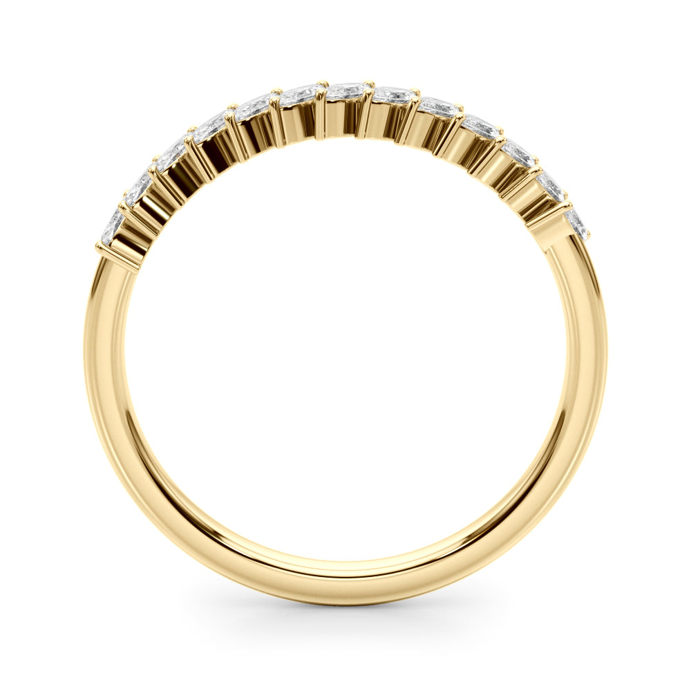 14K Yellow Gold Lab Grown Diamond Band Marquise With 0.39 TCW Diamond (Lab Grown VS-SI1, E/F/G)