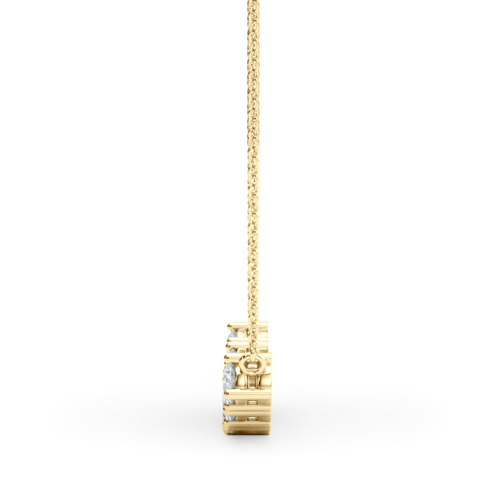 14K Yellow Gold Lab Grown Diamond Necklace With 0.74 TCW Diamond (Lab Grown VS-SI1, E/F/G)