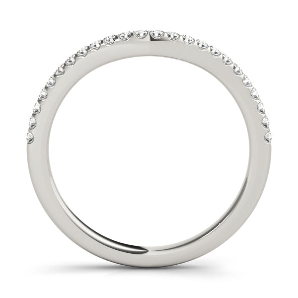 14K White Gold Wedding Bands Prong Set With 0.16 TCW Diamond (Lab Grown VS-SI1, E/F/G)