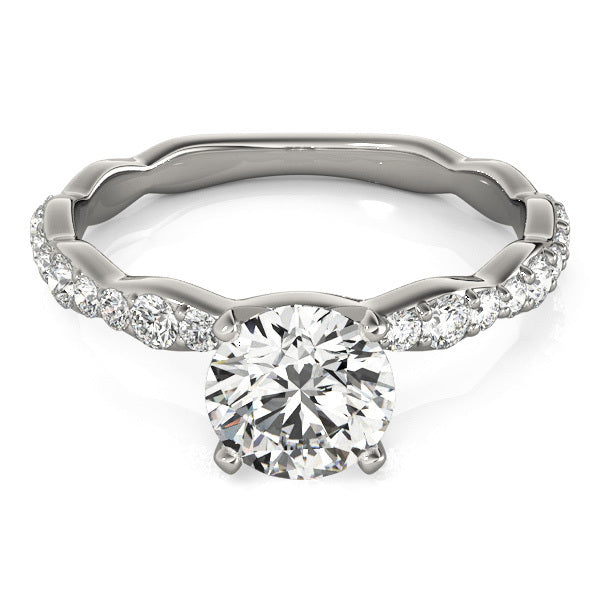 14K White Gold Engagement Ring With 0.28 TCW Diamond (Lab Grown VS-SI1, E/F/G)