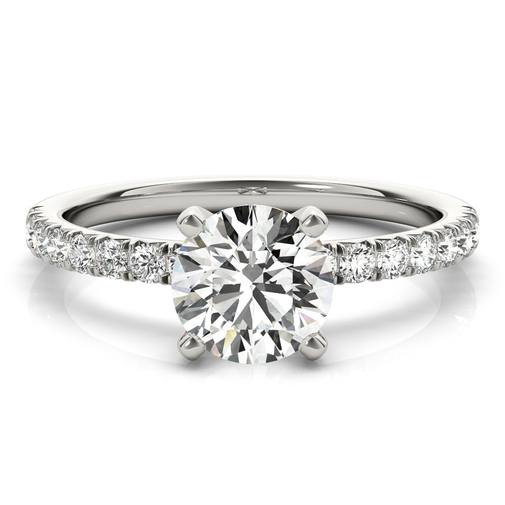 14K White Gold Straight Wedding Band With 0.27 TCW Diamond (Lab Grown VS-SI1, E/F/G)