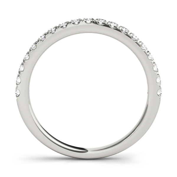 14K White Gold Wedding Bands Prong Set With 0.23 TCW Diamond (Lab Grown VS-SI1, E/F/G)