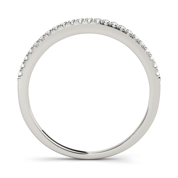 14K White Gold Wedding Bands Prong Set With 0.13 TCW Diamond (Lab Grown VS-SI1, E/F/G)