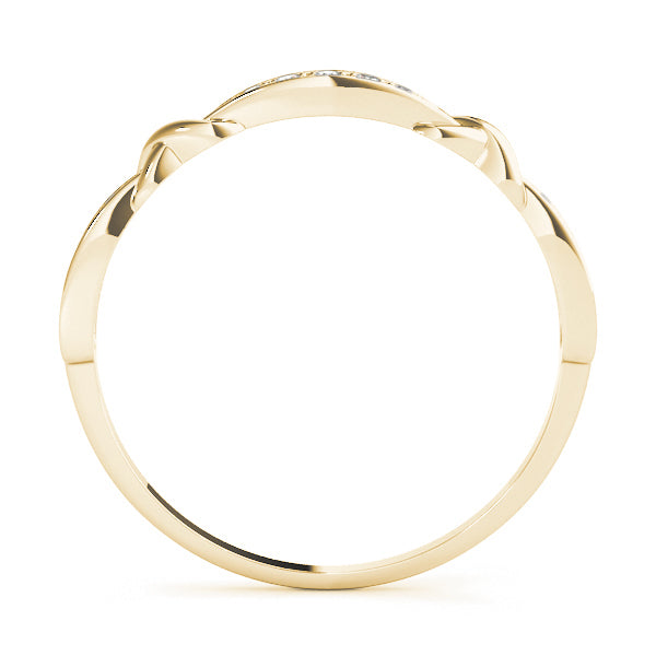 14K Yellow Gold Fashion Band With 0.05 TCW Diamond (Lab Grown VS-SI1, E/F/G)