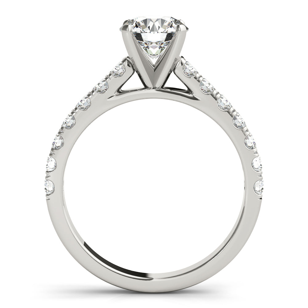 14K White Gold 1/2 Cttw 1/2 Way Around Band With 0.52 TCW Diamond (Lab Grown VS-SI1, E/F/G)