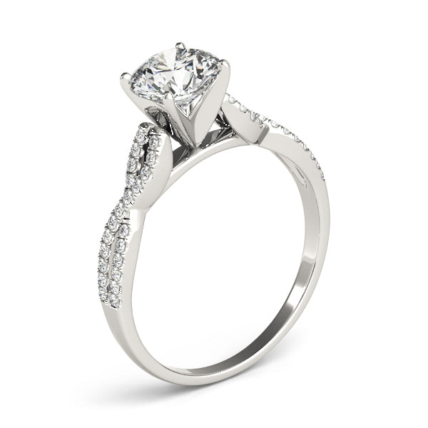 14K White Gold Engagement Rings Multirow With 0.22 TCW Diamond (Lab Grown VS-SI1, E/F/G)