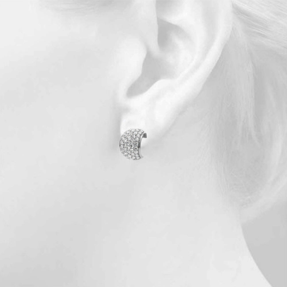 14K White Gold Lab Grown Diamond Fashion Earrings With 0.73 TCW Diamond (Lab Grown VS-SI1, E/F/G)