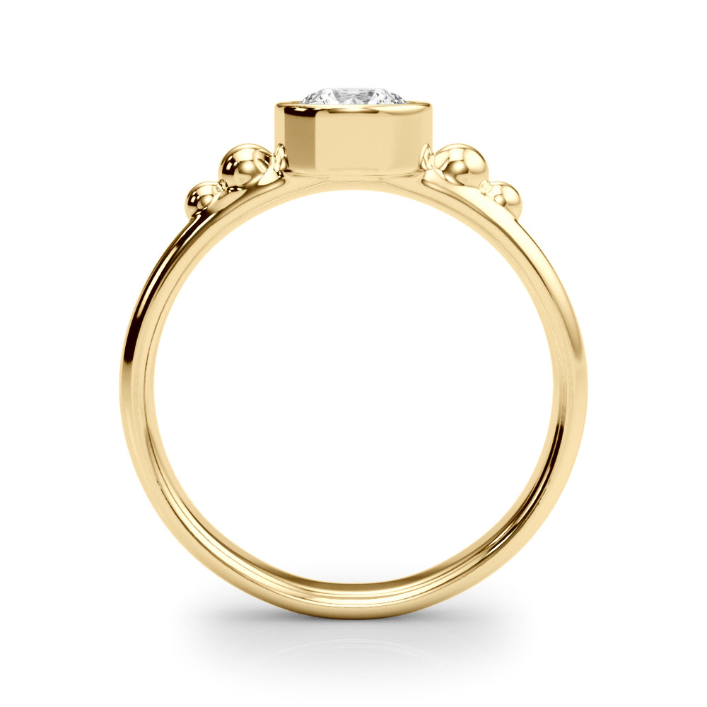 14K Yellow Gold Lab Grown Diamond Fashion Ring Round With 0.50 TCW Diamond (Lab Grown VS-SI1, E/F/G)