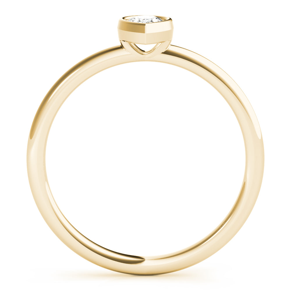 14K Yellow Gold Lab Grown Diamond Solitaire Stack Pear Shape With 0.25 TCW Diamond (Lab Grown VS-SI1, E/F/G)