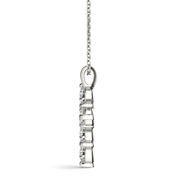 14K White Gold Lab Grown Diamond Necklace With 0.72 TCW Diamond (Lab Grown VS-SI1, E/F/G)