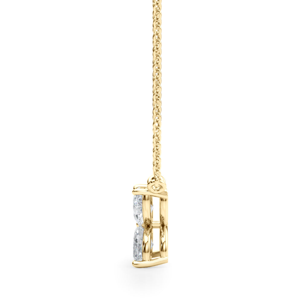 14K Yellow Gold Lab Grown Diamond Necklace With 0.28 TCW Diamond (Lab Grown VS-SI1, E/F/G)