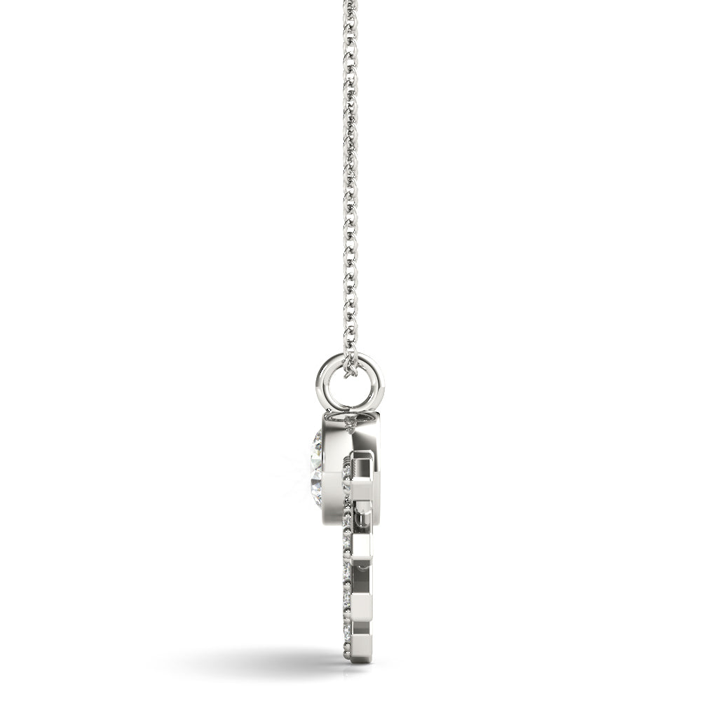 14K White Gold Lab Grown Diamond Necklace With 0.47 TCW Diamond (Lab Grown VS-SI1, E/F/G)