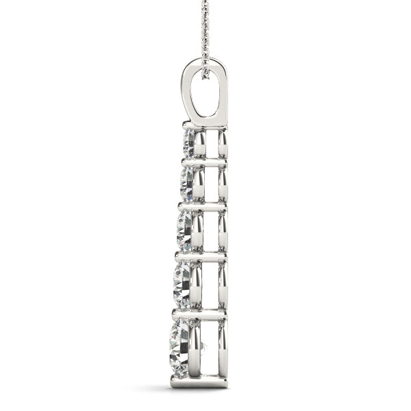 14K White Gold Lab Grown Diamond Necklace With 1.65 TCW Diamond (Lab Grown VS-SI1, E/F/G)