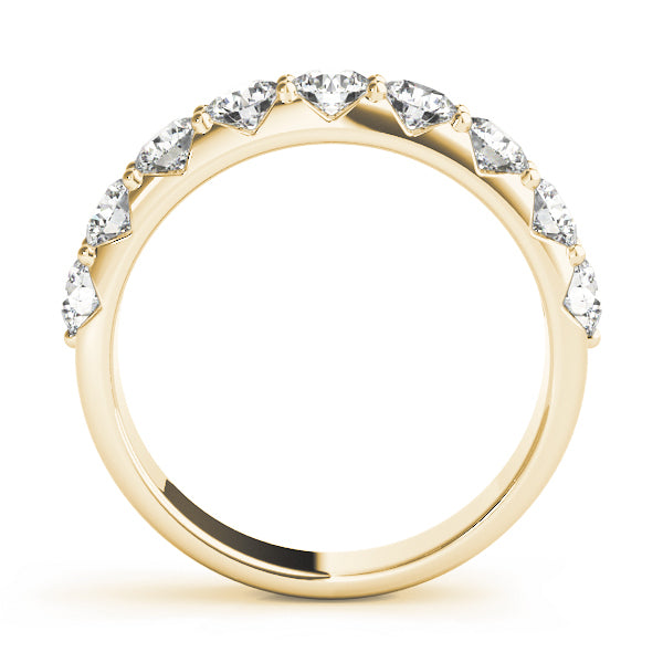 14K Yellow Gold Wedding Bands Prong Set With 2 TCW Diamond (Lab Grown VS-SI1, E/F/G)
