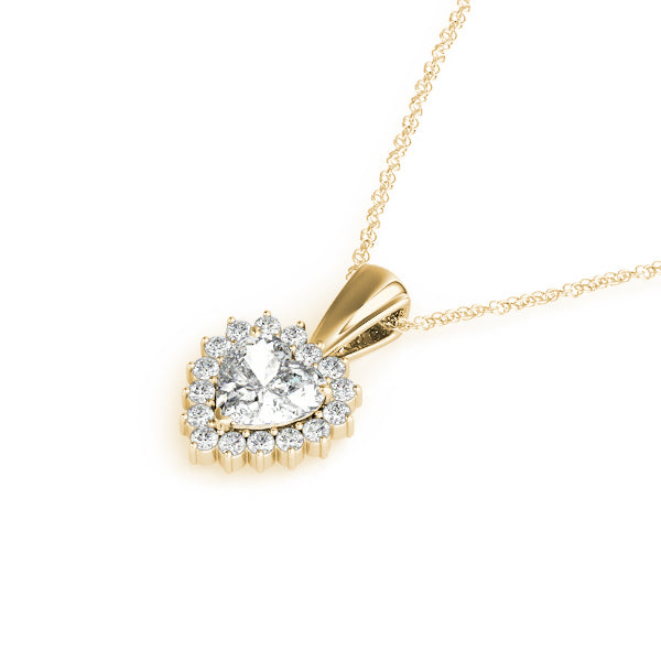 14K Yellow Gold Pendants Color Heart With 0.24 TCW Diamond (Lab Grown VS-SI1, E/F/G)