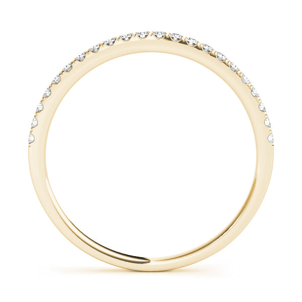 14K Yellow Gold Wedding Band With 0.13 TCW Diamond (Lab Grown VS-SI1, E/F/G)