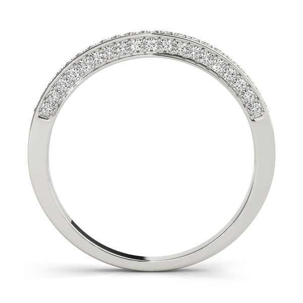 14K White Gold Wedding Bands Prong Set With 0.20 TCW Diamond (Lab Grown VS-SI1, E/F/G)