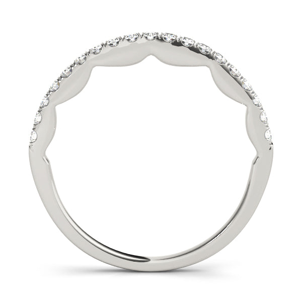 14K White Gold Wedding Bands Prong Set With 0.33 TCW Diamond (Lab Grown VS-SI1, E/F/G)
