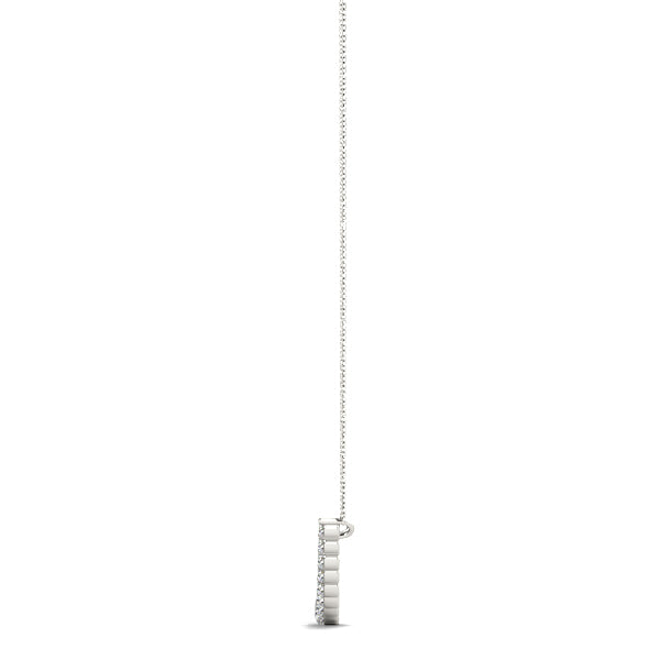 14K White Gold Fashion Pendant With 0.18 TCW Diamond (Lab Grown VS-SI1, E/F/G)